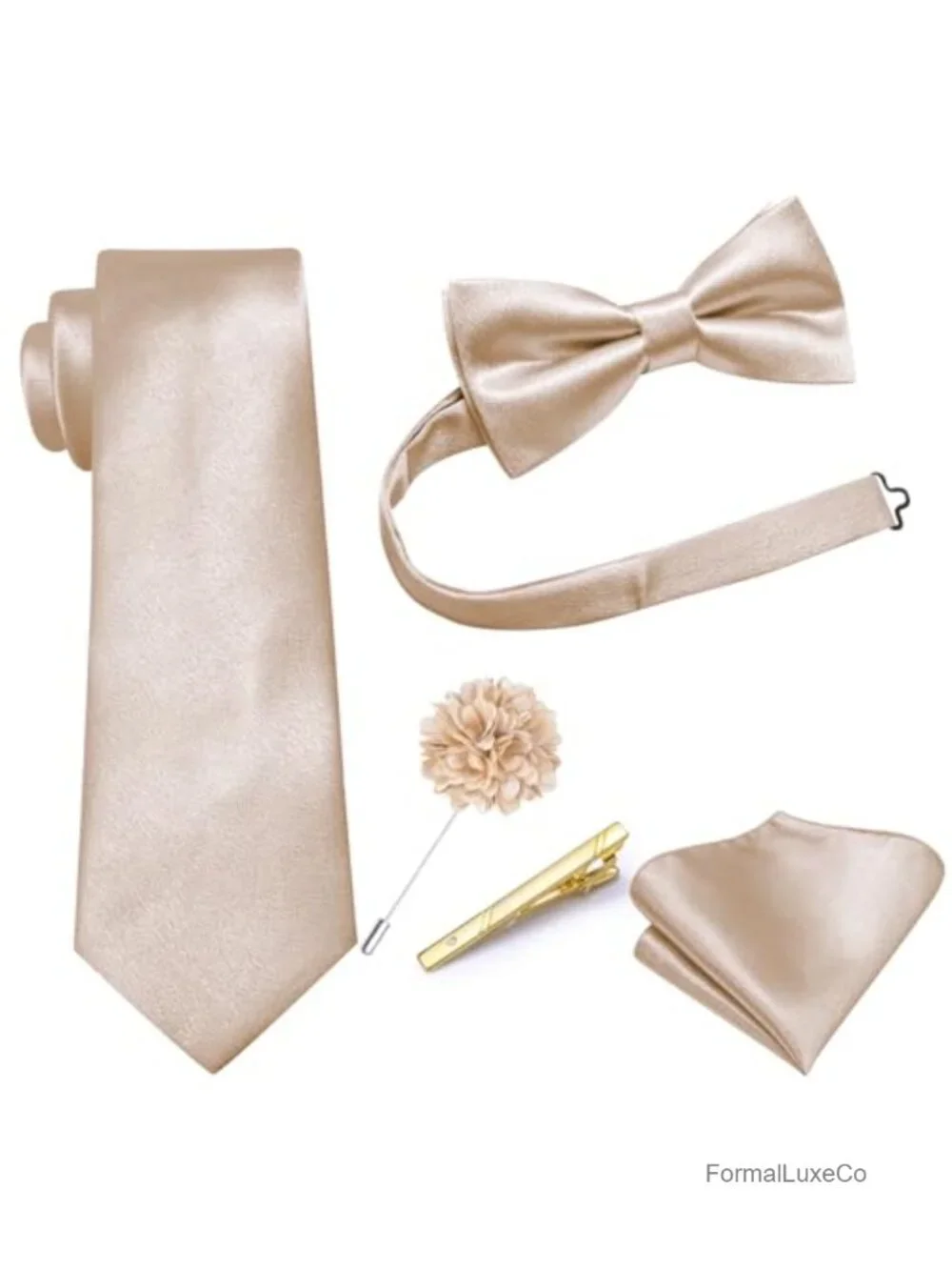 Mens Satin Vest and Tie Set Suit Waistcoat Pre-tied Bowtie Wedding Party